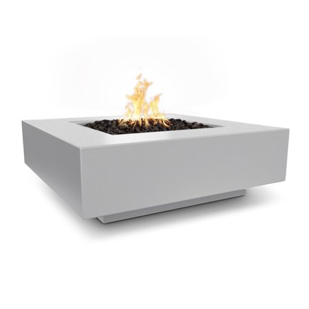 THE OUTDOOR PLUS 36 Square Cabo Fire Pit, GFRC Concrete, Natural Gray, Spark Ignition with Flame Sense, Liquid Propane OPT-CBSQ36FSEN-NGY-LP
